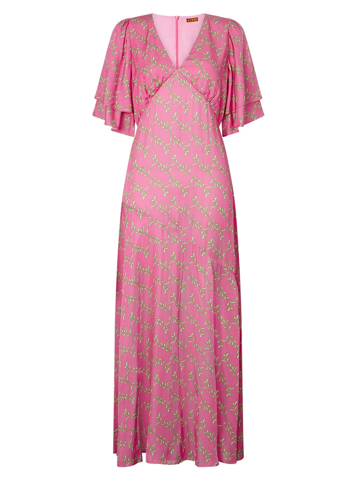 Tallulah Pink Foliage Print Maxi Dress view 4