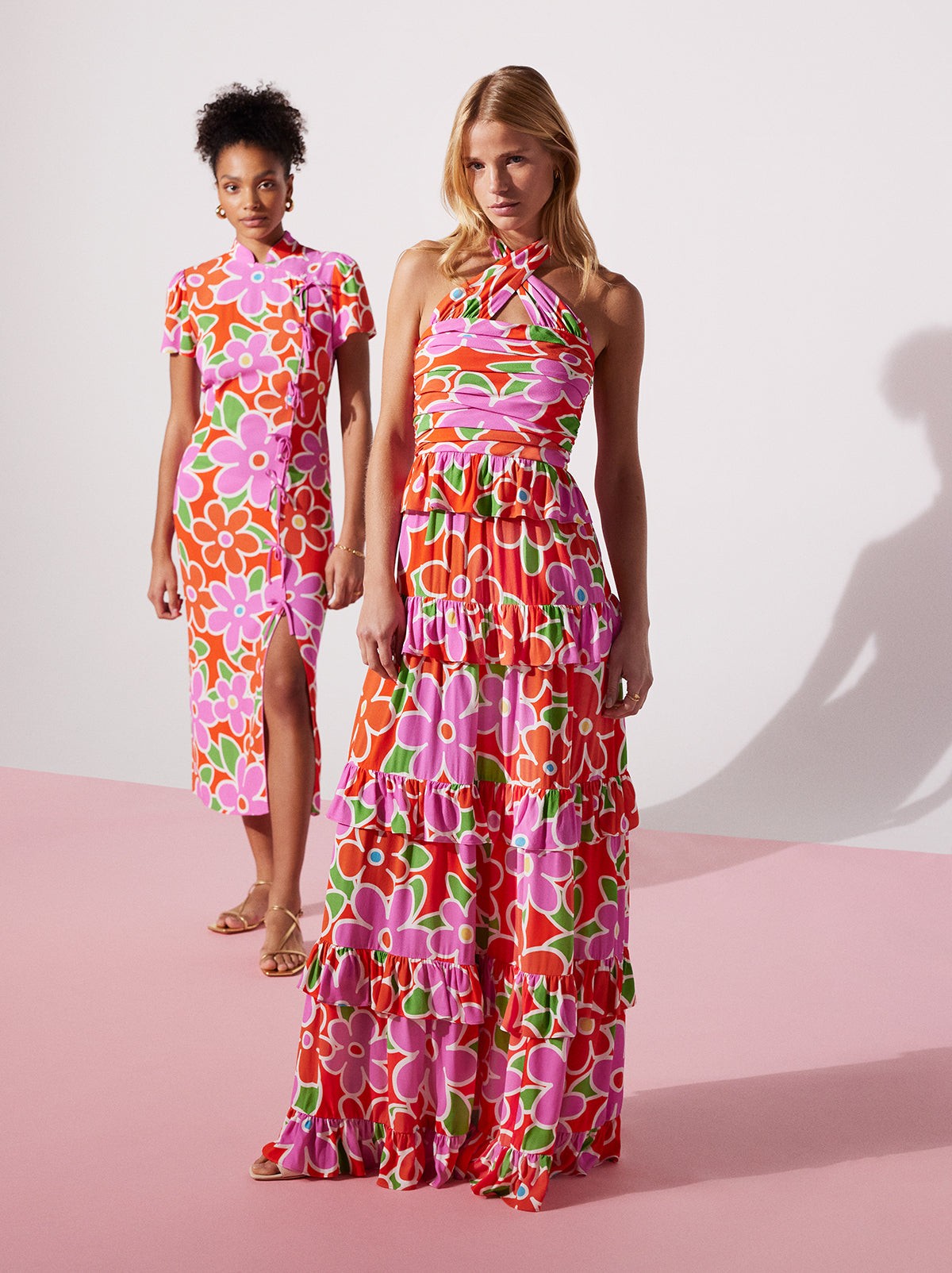 Leia Floral Print Midi Dress view 3